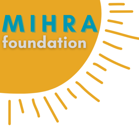 Sun yellow with MIHRA foundation written inside